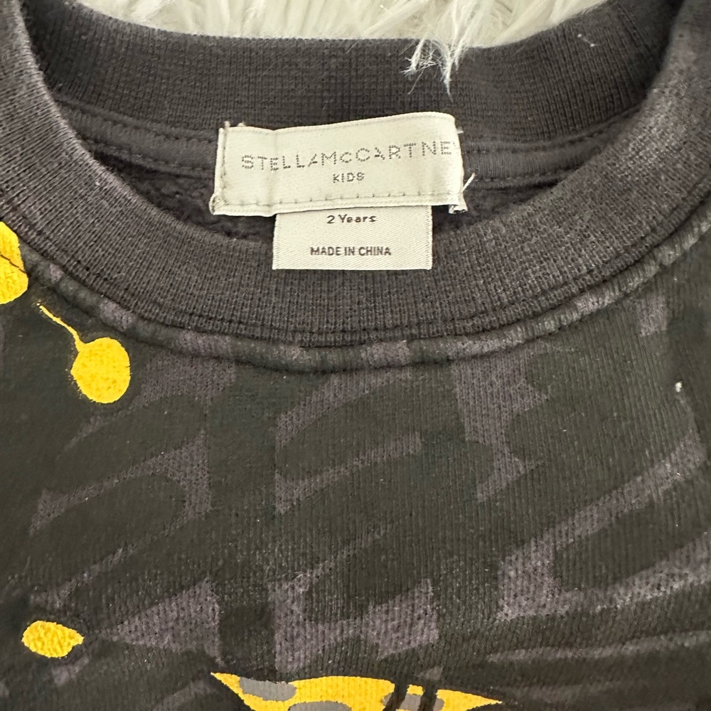 Stella McCartney Kids Charcoal and Yellow Sweatshirt - Picture 3 of 8